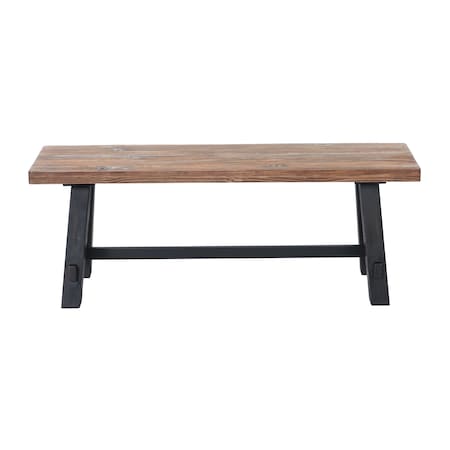 Alaterre Furniture Adam 48"L Solid Wood Bench ANAD04RNB